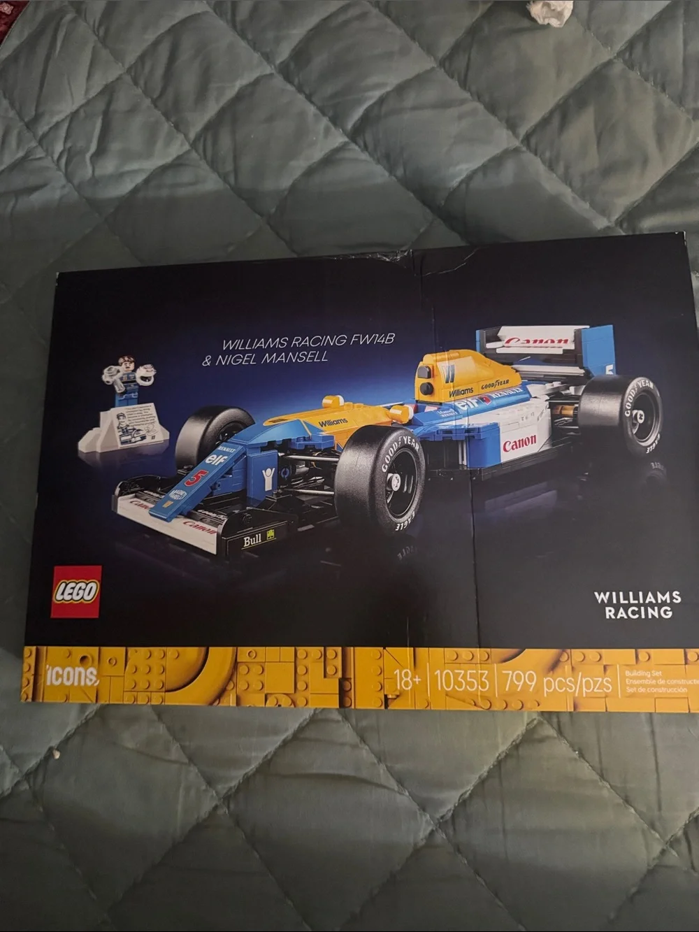 LEGO Williams Racing Blue and Yellow F1 Car Model